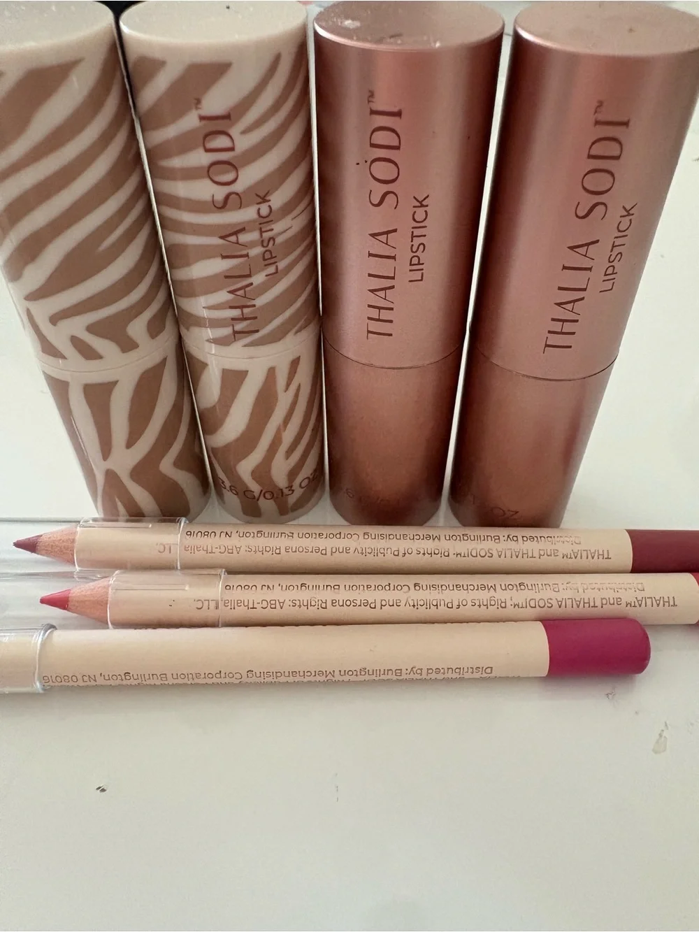 Thalia Sodi Lipstick & Lip Liner Set - Rose, Nude, Mauve